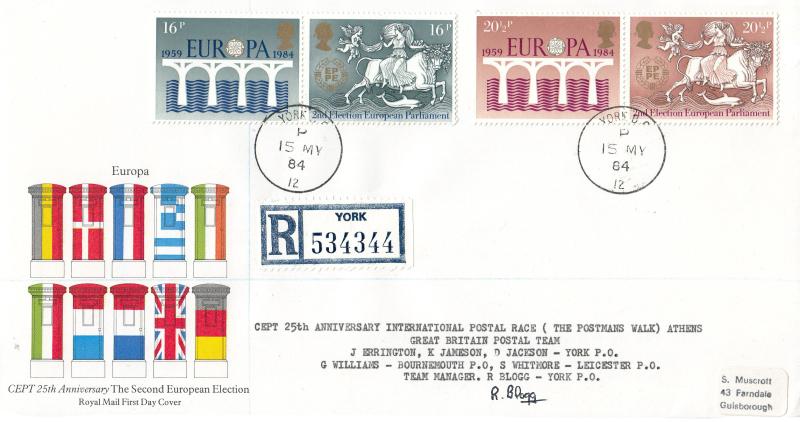1984 (05) Europa - RM - York CDS - Signed by R. Blogg
