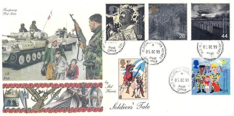 1999 (10) Soldiers - 4d Post - Old Bletchley CDS