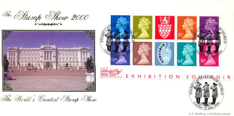 2000 (05) Stamp Show 2000 Definitive M/S - Bradbury Official