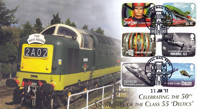 2011 (01) Gerry Anderson (Stamps) - Internet 'Class 55 'Deltics' Special