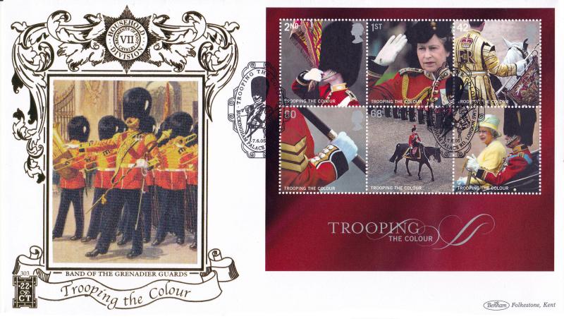 2005 (06) Trooping Of The Colour (M/S) - Benham Gold (500) 'Buckingham Palace Road' Official
