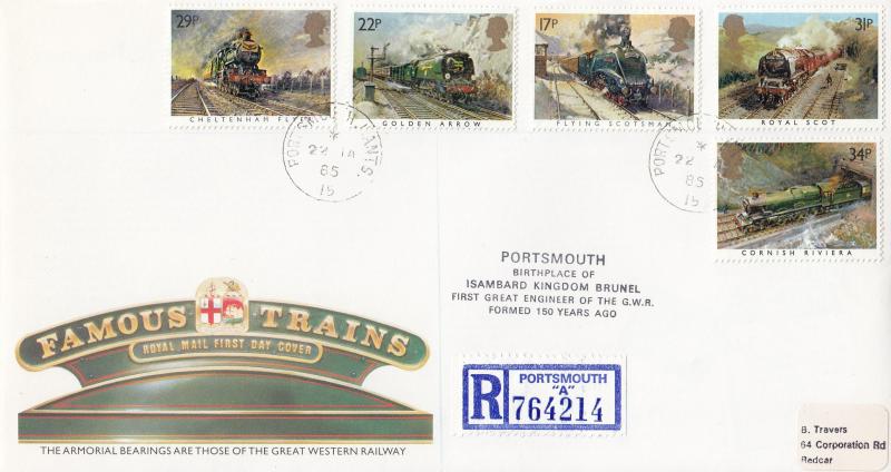 1985 (01) Famous Trains - RM - Portsmouth CDS
