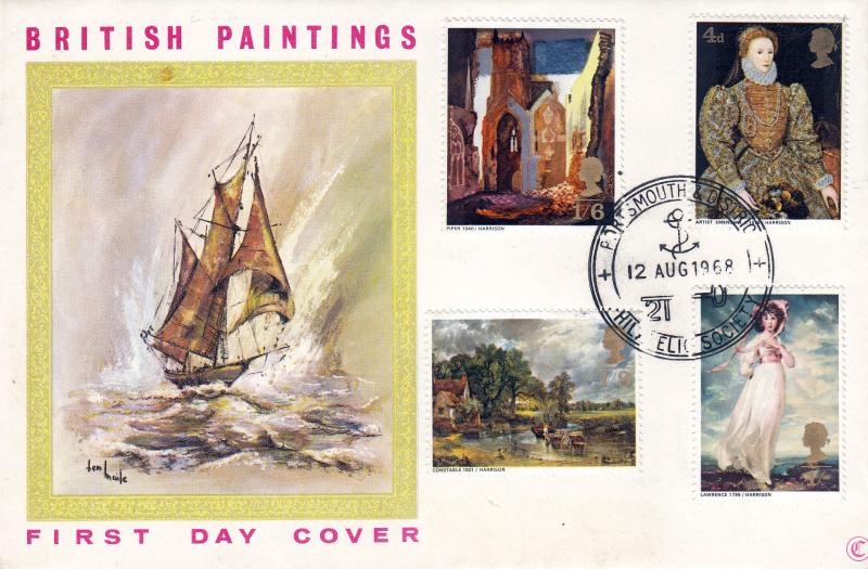 1968 (08) Paintings - Connoisseur - Portsmouth & District Philatelic Society H/S