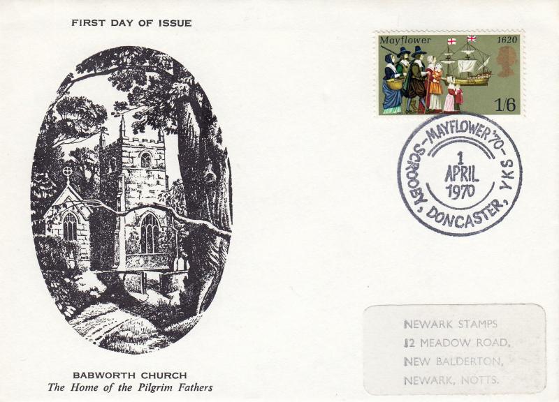 1970 (04) Anniversaries - Scrooby (Babworth Church) Mayflower 70 Official