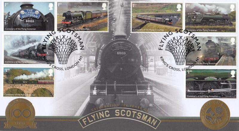 2023 (03) Flying Scotsman (Stamps) - Internet 'Kings Cross' Official