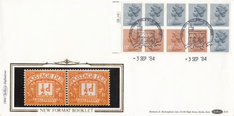 1984 (09) New Format Booklet - Benham D16 - Windsor Philatelic Counter H/S (Cyl No Version)