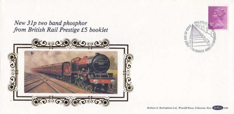 1986 (03) British Rail PSB - 31p 2B Phosphor Definitive - Benham D40 - Edinburgh H/S