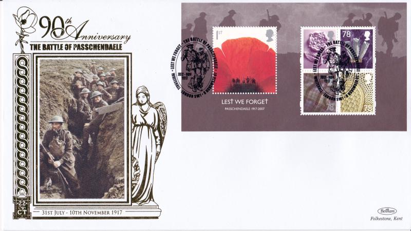 2007 (11) Lest We Forget M/S - Benham Gold (500) Official