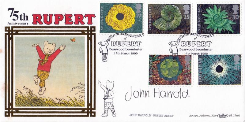1995 (03) Springtime - Benham BLCS 102 'Rupert, Bearwood' Official - Signed by John Harrold