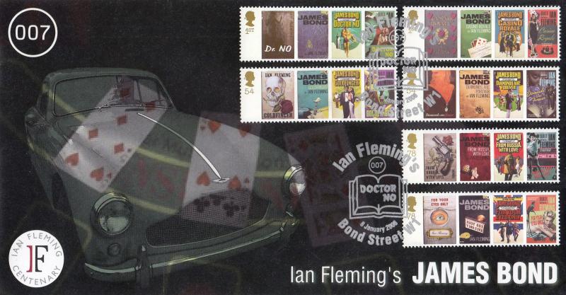 2008 (01) James Bond (Stamps) - Steven Scott 'Dr No, Bond Street' Official (Silver H/S)