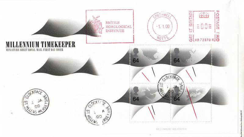 2000 (01) Millennium Changeover - RM - Clockface CDS + British Horological Institute Meter Mark