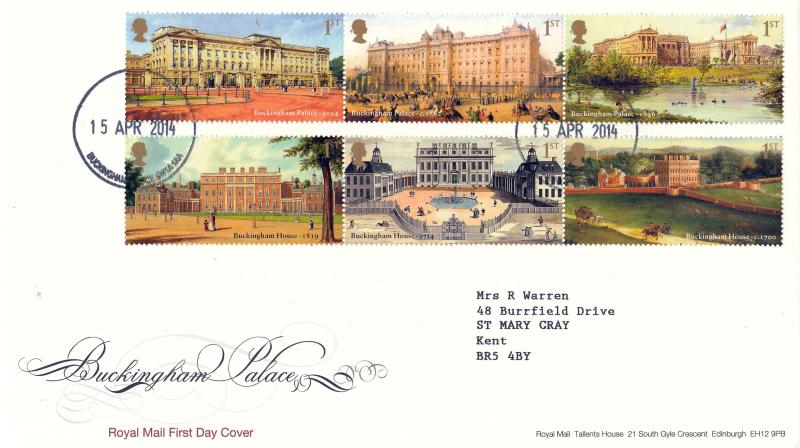 2014 (04) Buckingham Palace (Stamps) - RM - Buckingham Palace CDS