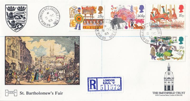 1983 (10) Fairs - Havering 'The Smithfield Trust' Official - Ben Jonson Rd CDS