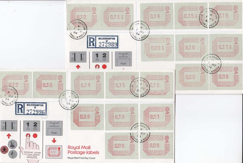 1984 (05) Frama Labels - Set of 4 RM Covers - All 32 Labels - New Invention CDS
