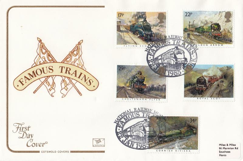 1985 (01) Famous Trains - Cotswold - National Railway Museum, York H/S