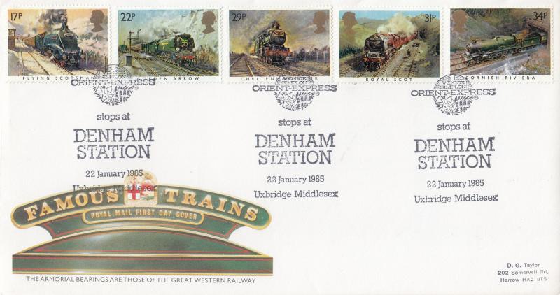 1985 (01) Famous Trains - RM - Venice Simplon Orient Express, Denham Station H/S