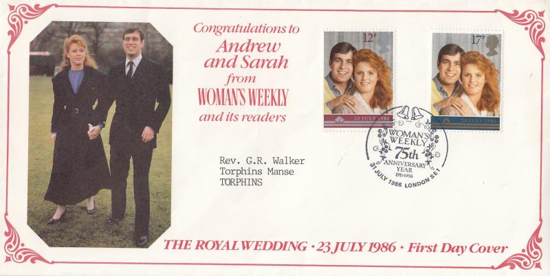 1986 (07) Wedding - Covercraft 'Women's Weekly' Souvenir Cover - 31st July, London SE1 H/S