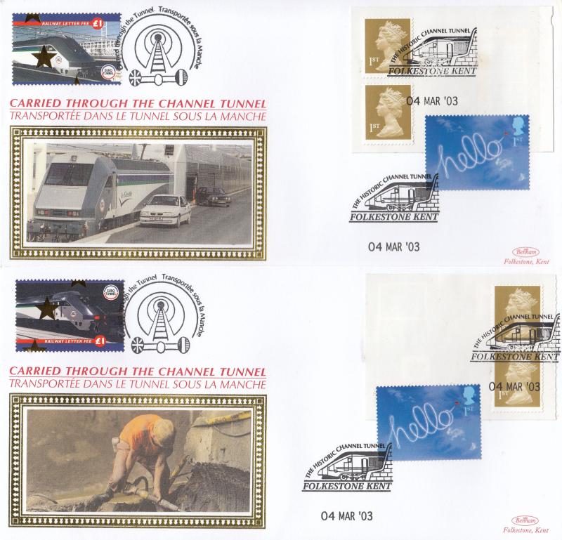 2003 (03) Hello NVI Book - Benham 'Through The Channel Tunnel' Official (Pr)