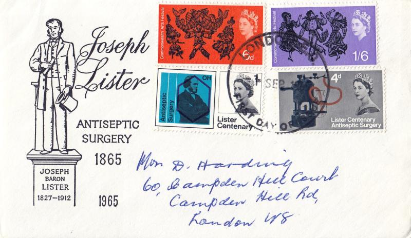 1965 (09) Lister & Arts - Ord - 'Statue' Cover - London EC FDI