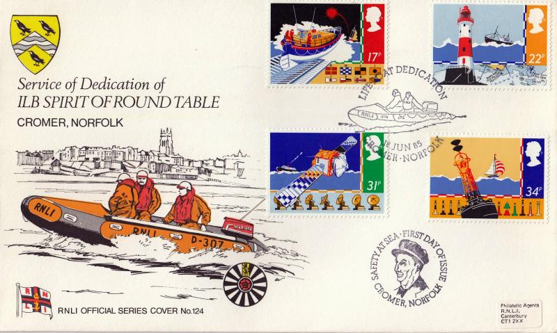 1985 (06) Safety At Sea - RNLI Lifeboat Dedication, Cromer Official - With Cachet
