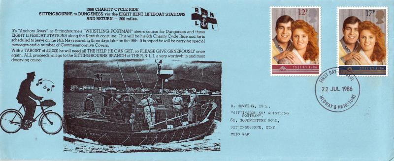 1986 (07) Wedding - RNLI Charity Cycle Ride Cover - Medway & Maidstone FDI