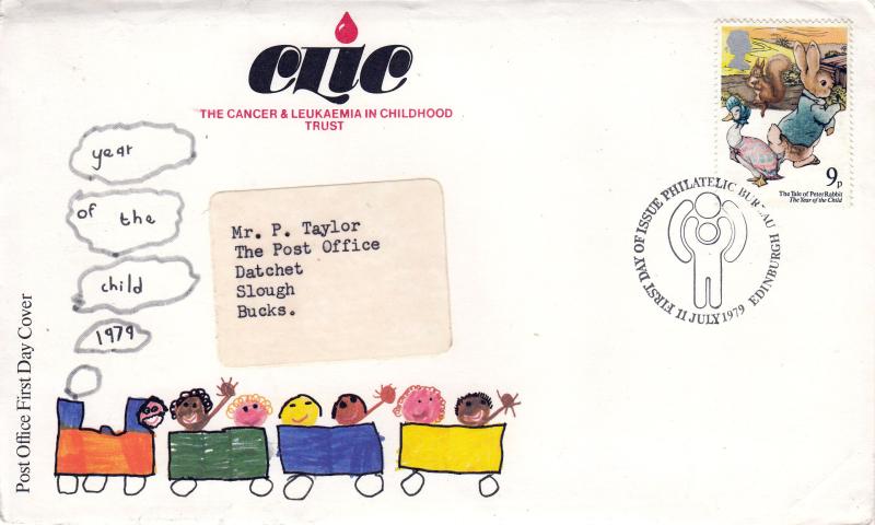 1979 (07) Year Of The Child - PO - 'Cancer & Leukaemia in Childhood Trust' Overprint - 9p - Edinburgh H/S