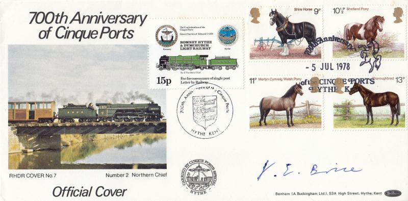 1978 (07) Horses - Benham RHDR 7 Official - Signed by K.E. Brice