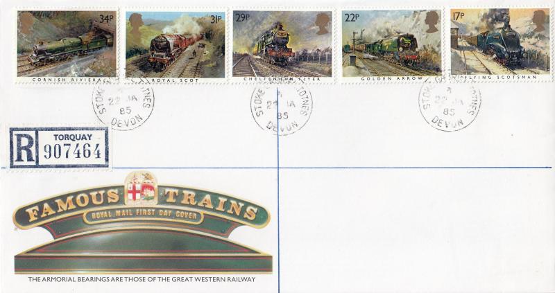 1985 (01) Famous Trains - RM - Stoke Gabriel, Totnes CDS