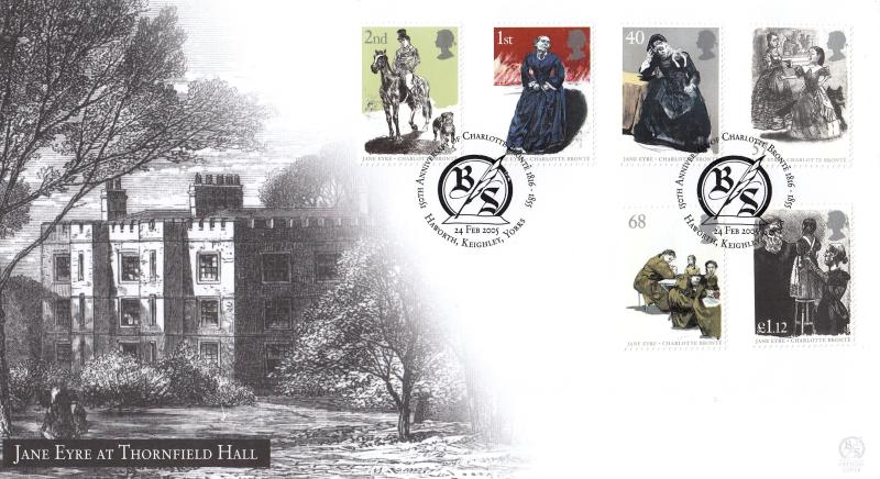 2005 (02) Jane Eyre (Stamps) - Internet 'Thornfield Hall' Haworth Official