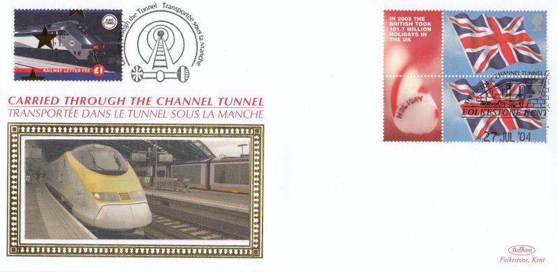 2004 (07) Rule Britannia Smilers Sheet - Benham 'Through The Channel Tunnel' Official