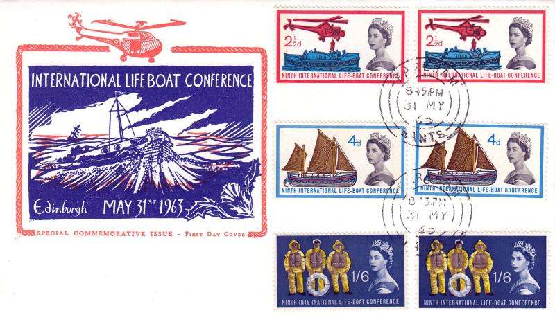 1963 (05) Lifeboat - Blue 'At Sea' Cover - Ord & Phophor - Fareham CDS