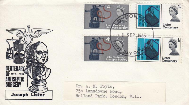 1965 (09) Lister - 'Bust & Spray' Cover - Ord & Phos - London WC FDI