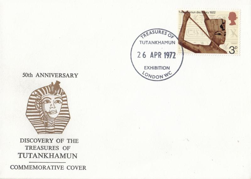 1972 (04) Anniversaries - 'Mask' Cover (s) - Treasures of Tutankhamun Exhibition H/S