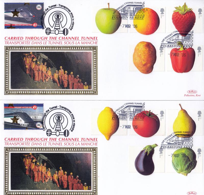 2006 (03) Fun Fruit & Veg Generic Labels - Benham 'Through The Channel Tunnel' Official's (Pr)