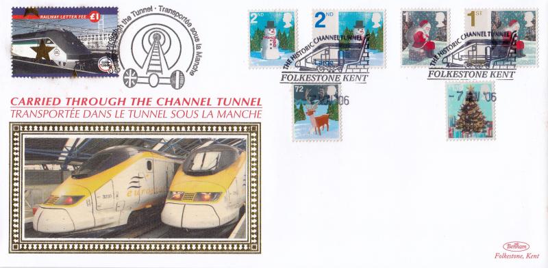 2006 (11) Christmas (Stamps) - Benham 'Through The Channel Tunnel' Official