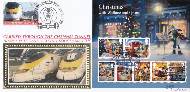 2010 (11) Christmas (M/S) - Benham 'Through The Channel Tunnel' Official