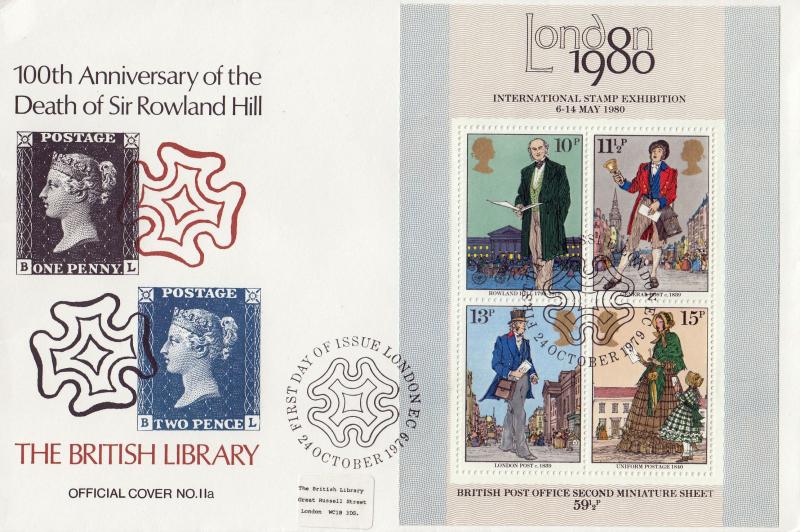 1979 (10) Rowland Hill (M/S) - British Library 11a - London EC H/S