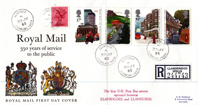1985 (07) Royal Mail - RM - Llangurig CDS