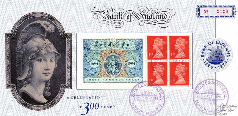 1994 (07) Bank  of England Label - Bradbury Official - Stock Exchange CDS
