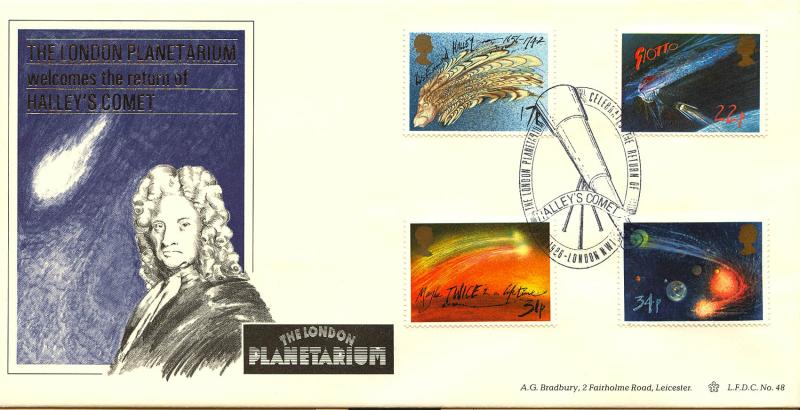 1986 (02) Halley's Comet - Bradbury LFDC 48 Official