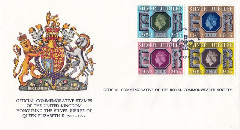 1977 (05) Jubilee - Royal Commonwealth Society Cover - Windsor 'Crown' H/S