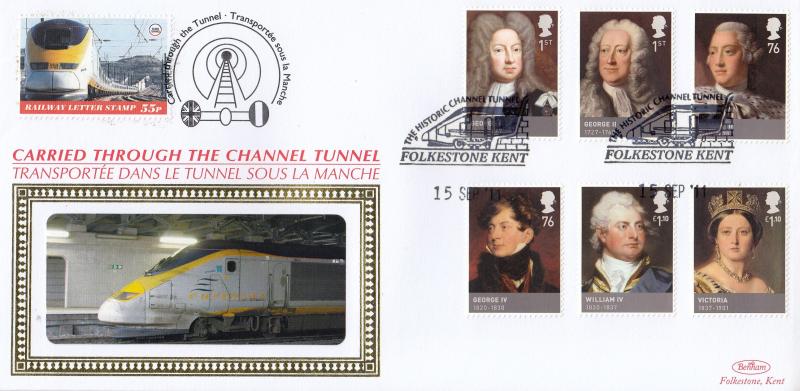 2011 (09) House of Hanover (Stamps) - Benham 'Through The Channel Tunnel' Official