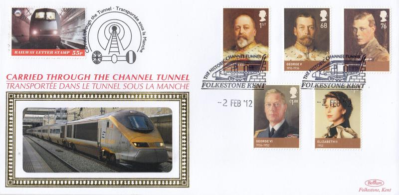 2012 (02) House of Windsor (Stamps) - Benham 'Through The Channel Tunnel' Official