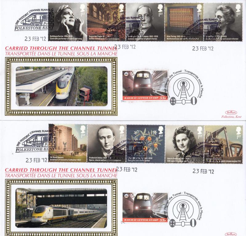 2012 (02) Britons of Distinction - Benham 'Through The Channel Tunnel' Official's (Pair)