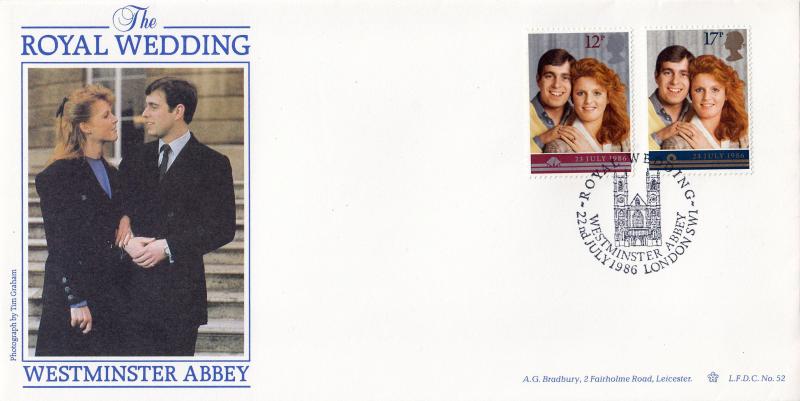 1986 (07) Wedding - Bradbury LFDC 52 Westminster Abbey Official