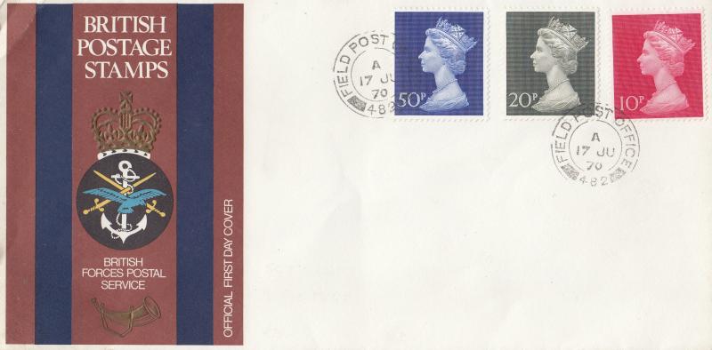 1970 (06) Large Machin Definitives - BFPS Cover - Field Post Office 482 CDS