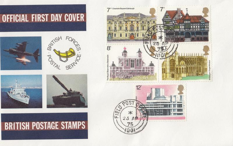 1975 (04) Architectural Heritage - BFPS Cover - Field Post Office 1001 CDS
