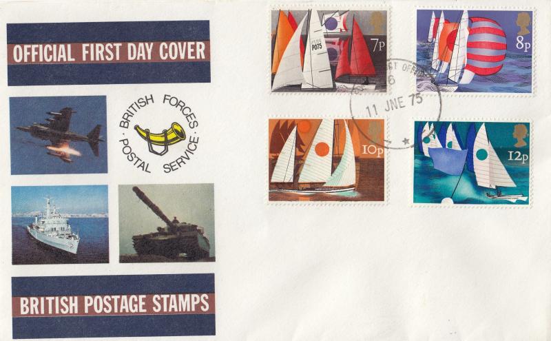 1975 (06) Sailing - BFPS Cover - Forces Post Office 96 CDS