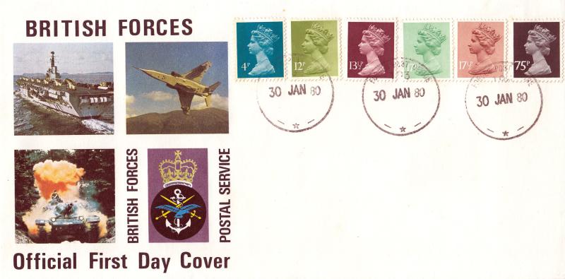 1980 (01) Definitives - BFPS Cover - Forces Post Office 183 CDS