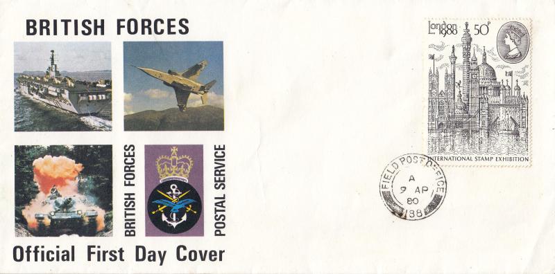 1980 (04) London 50p - BFPS Cover - Field Post Office 188 CDS